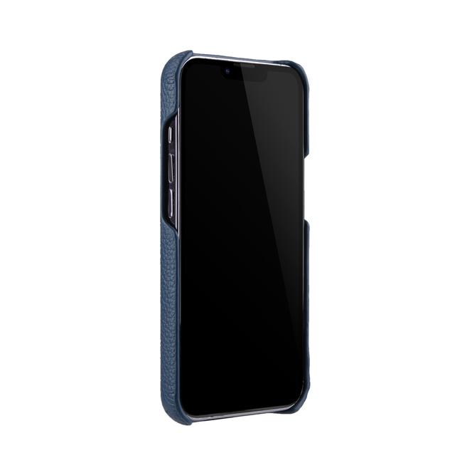 كفر سيليكون لهاتف iPhone 13 Pro لون أزرق غامق Back Snap Series Lai Chee Pattern Premium Leather Snap Cover Case for Apple iPhone 13 Pro - Melkco - SW1hZ2U6MzM1OTU4