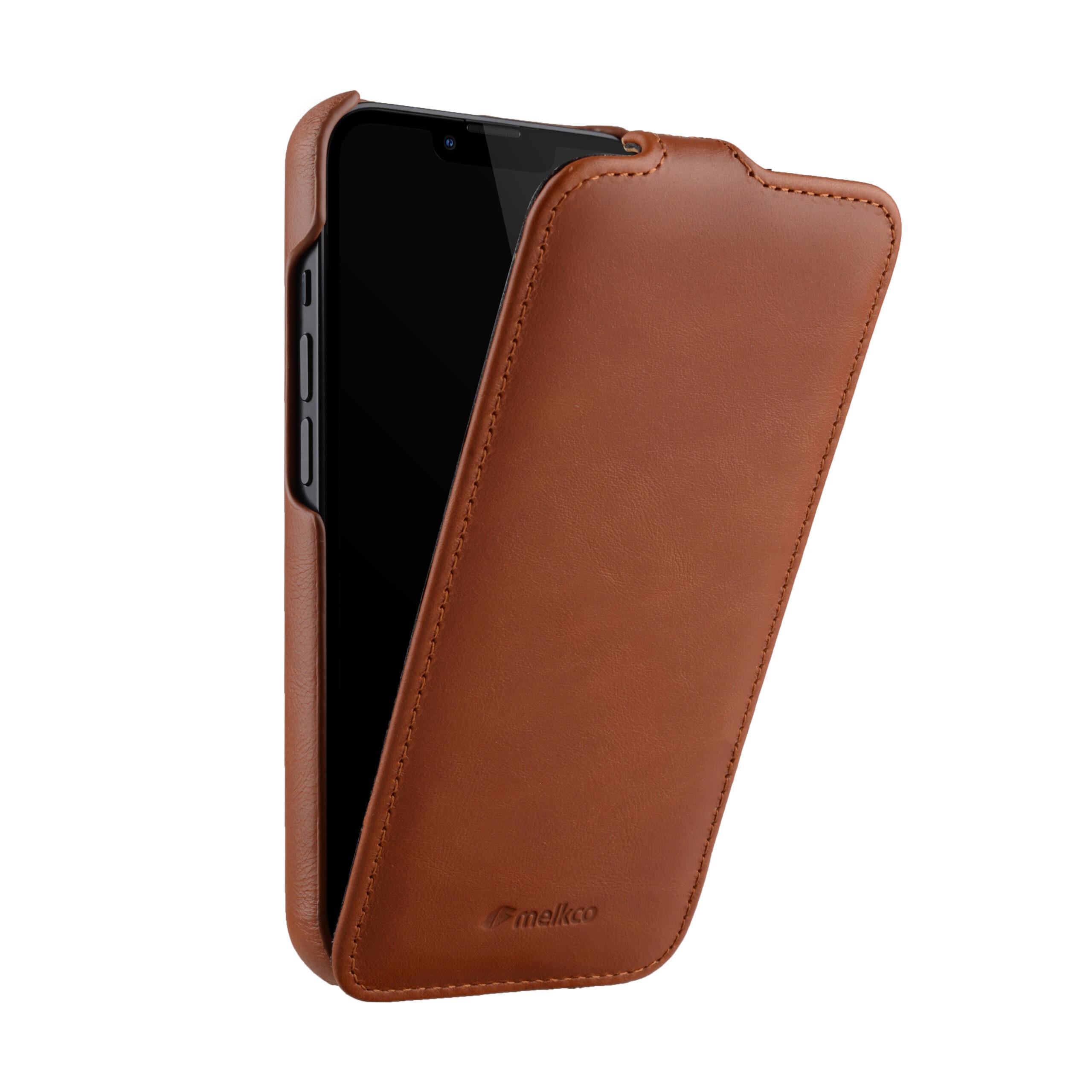 Melkco Jacka Series Waxfall Premium Leather Cover Case for Apple iPhone 13 Pro Max (6.7") - (Tan WF )