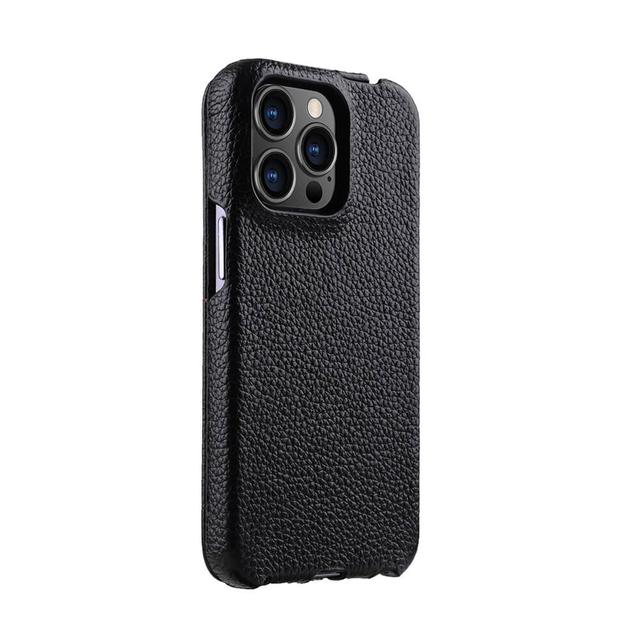 كفر جلد لهاتف iPhone 13 Pro لون أسود Premium Leather  Cover Case for Apple iPhone 13 Pro - Melkco Jacka - SW1hZ2U6MzM2MDA5