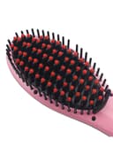 مصفف الشعر ( فرشاة الشعر ) الكهربائي - وردي Skylight - Hair Straightener Brush With LCD display