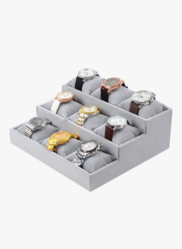 ستاند للساعات ب 9 وسادات 9Piece Watch Oraganizer G697 - Generic