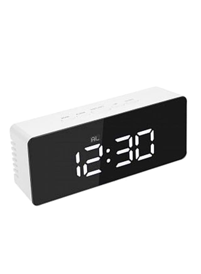 Generic LED Digital Projection Alarm Clock White 138x55x34millimeter