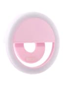 Generic Led Ring Selfie Light For Smartphone Pink/White