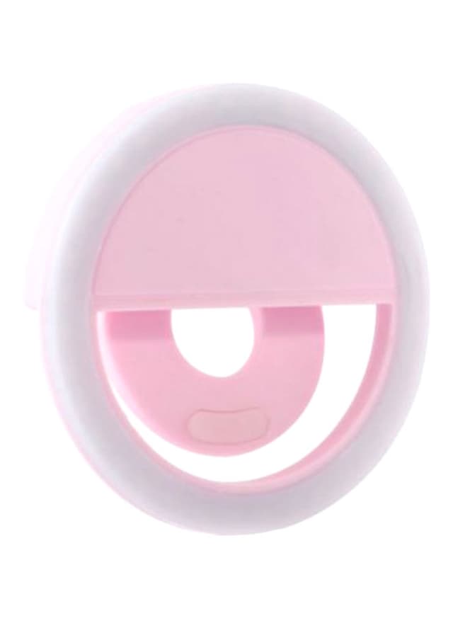 Generic Led Ring Selfie Light For Smartphone Pink/White