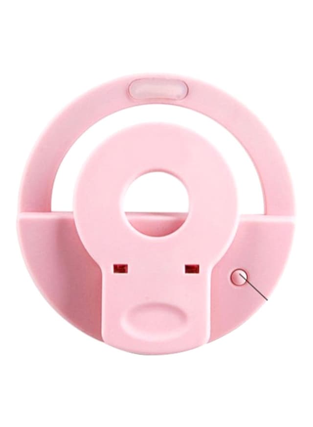 Generic Led Ring Selfie Light For Smartphone Pink/White