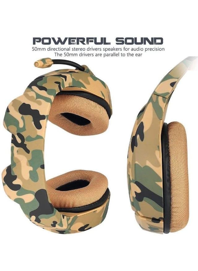 سماعات قيمنق سلكية مع ميكرفون K1 Over-Ear Wired Gaming Headphone With Mic For PlayStation 4  - Onikume