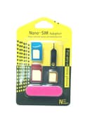 عدة محول شريحة نانو 5في1 5In1 Nano Sim Adapter Tool Kit Multicolour - Generic
