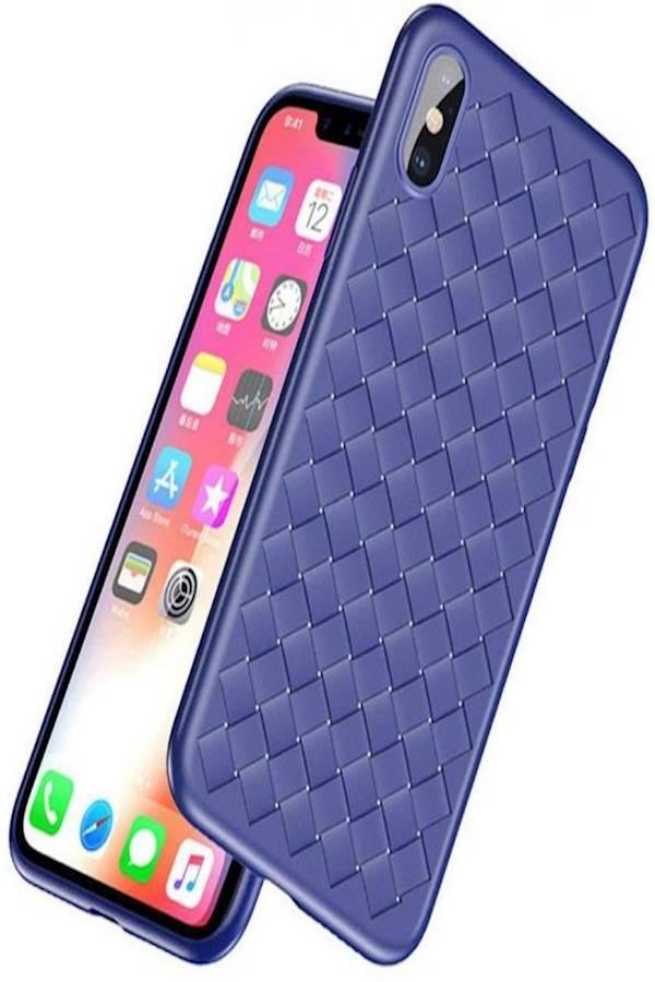 كفر سيليكون لجهاز iPhone XS Max لون أزرق Protective Case Cover For Apple iPhone XS Max - KEYSION