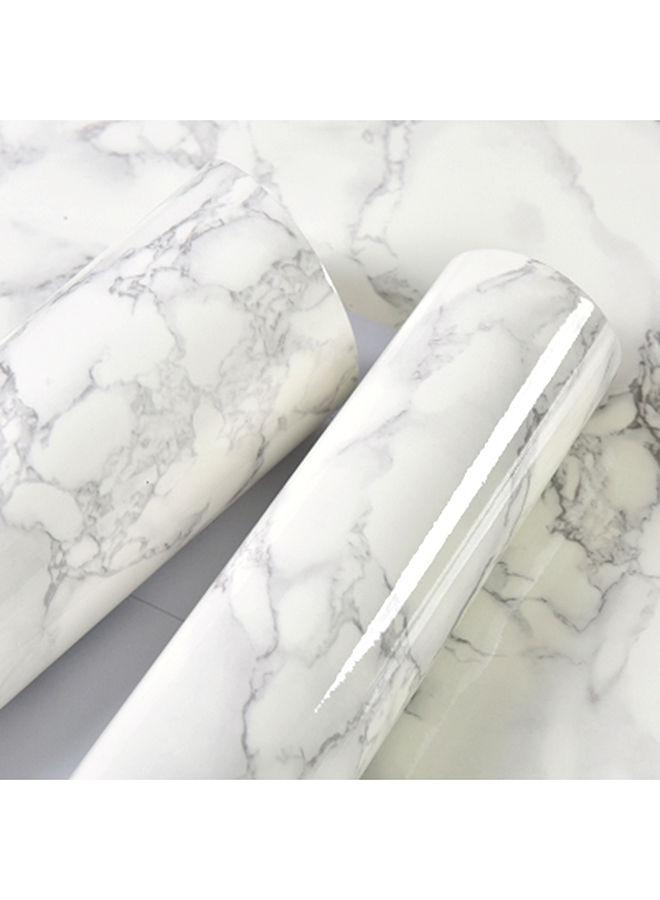 ورق جدران لون أبيض رخامي Marble Pattern Self-Adhesive Wallpaper White - Maston