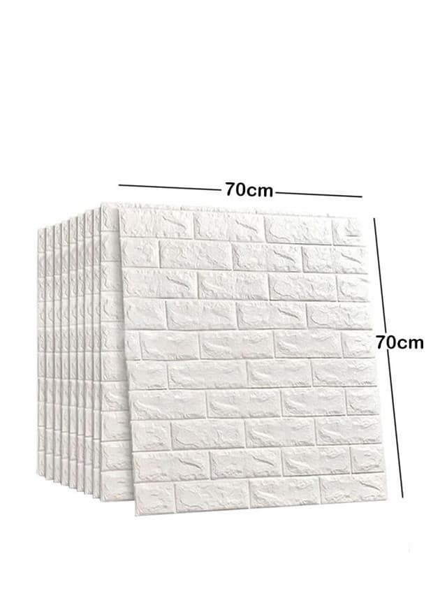 ورق حائط 3D Brick Pattern Decorative Wallpaper Set Off White 3d من Cool Baby