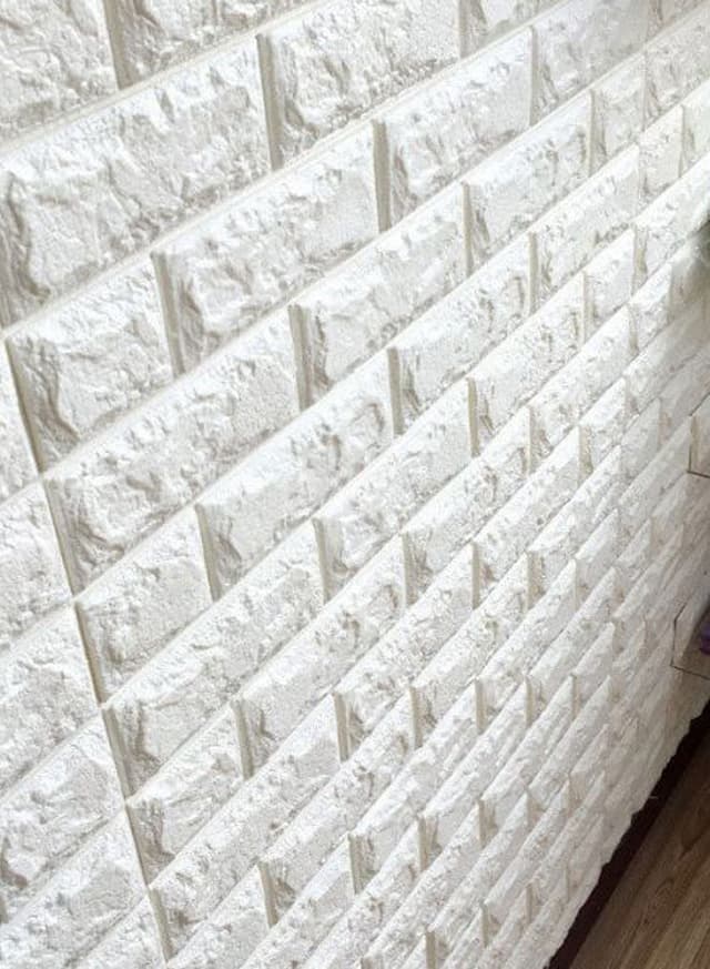 ورق حائط 3D Brick Pattern Decorative Wallpaper Set Off White 3d من Cool Baby