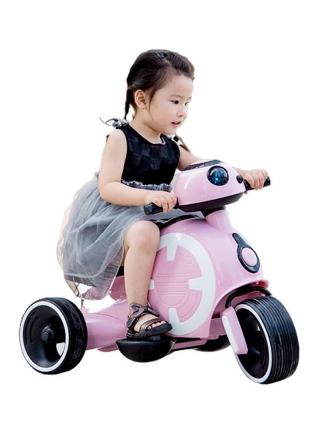 دراجة كهربائية ثلاثية العجلات للأطفال لون وردي Cool Baby - Electric Ride-On Buggy Scooter Pink