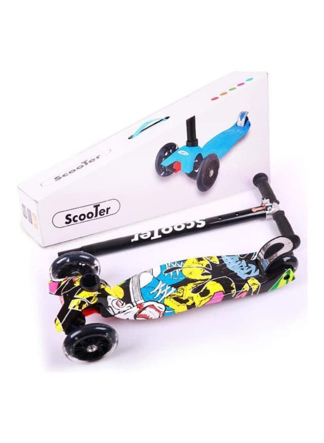 سكوتر للأطفال ثلاثي العجلات بإرتفاع قابل للتعديل Adjustable Height Kick Scooter 3Wheel