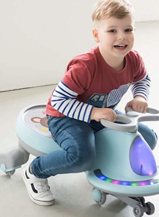 Cool Baby 3-Wheel LED Light Ride On Swing Wiggle Car 33x80cm