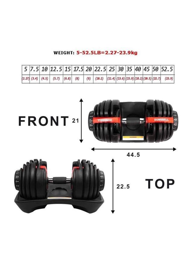 Cool Baby Adjustable Dumbbell With Handle-Adjustable Weights 44.5x22.5x21centimeter