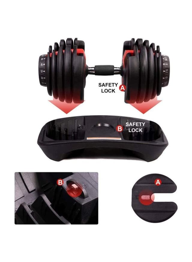 Cool Baby Adjustable Dumbbell With Handle-Adjustable Weights 44.5x22.5x21centimeter