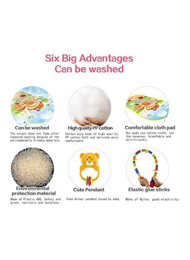 Cool Baby Piano Playmat With Rattle Toy 45x32x8cm