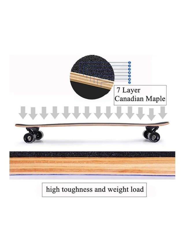 لوح تزلج خشبي Longboard Skateboard - Cool baby