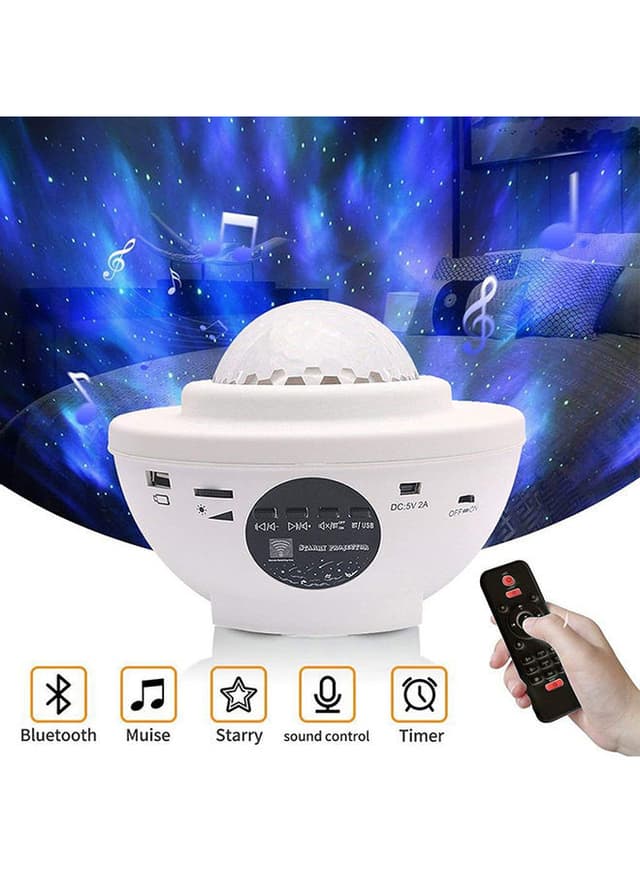 لمبة نوم و حفلات دي جي   Bluetooth Night Projector Light With Remote