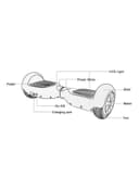 سكوتر هوفربورد لوح تزلج كهربائي LED Self-Balancing Hover Board Multicolour - Cool baby