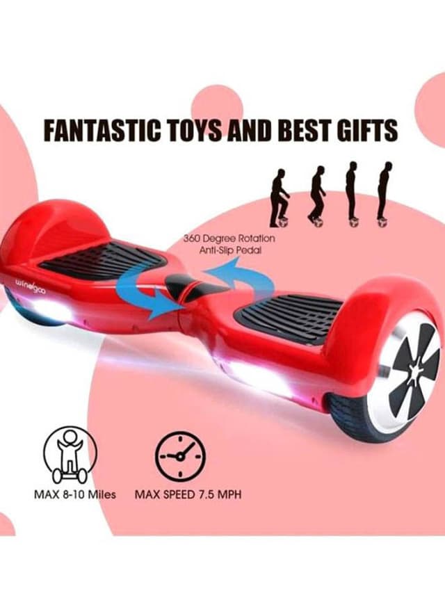 سكوتر هوفربورد لوح تزلج كهربائي LED Self-Balancing Hover Board Multicolour - Cool baby