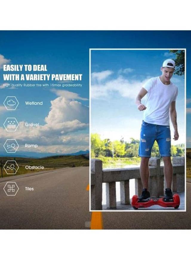 سكوتر هوفربورد لوح تزلج كهربائي LED Self-Balancing Hover Board Multicolour - Cool baby