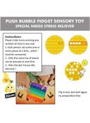 U-HOOME Push Pop Bubble Fidget Toy Washable, Safe, Durable, Portable and Flexible 7.87x4.33x1.65cm - SW1hZ2U6MzQzMDYz