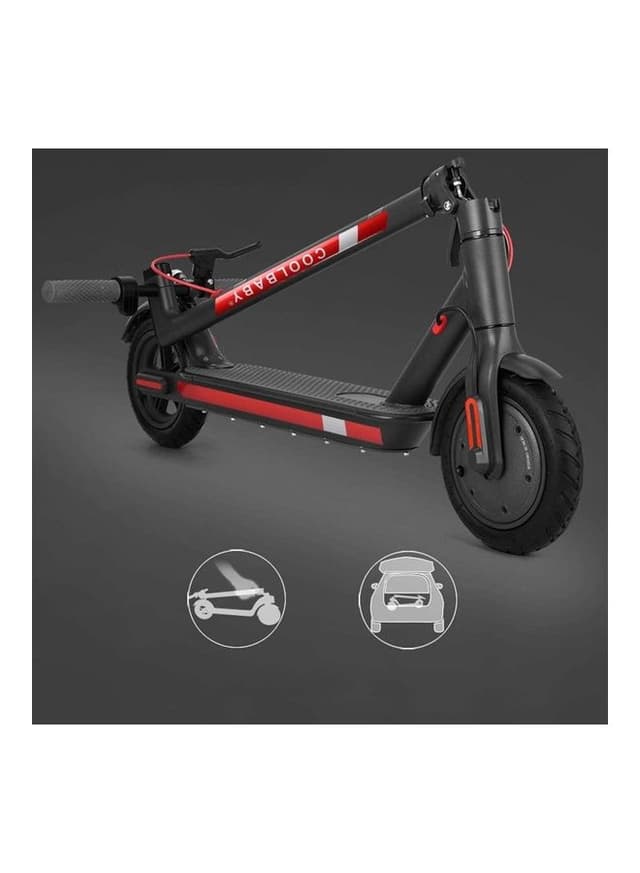 سكوتر ثنائي العجلات لون أسود و أحمر Cool Baby - Electric Scooter