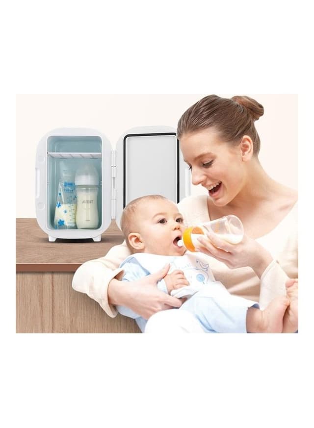ثلاجة صغيرة للسيارة بسعة 6 ليتر Mini Refrigerator 6 l 45 W CZBX06XQQ White - Cool baby