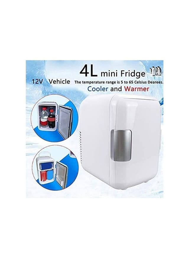 ثلاجة صفيرة للسيارة بسعة 4 ليتر Mini Car Refrigerator Cooling Heating Travel Fridge Portable - Cool baby - 156404