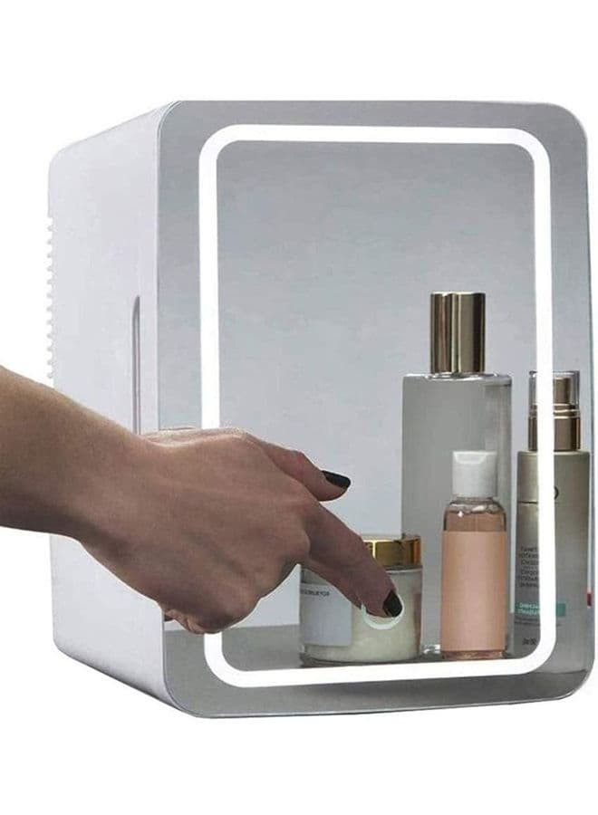 ثلاجة صغيرة لمستحضرات التجميل مع مرآة بسعة 8 ليتر Mini Makeup Fridge Portable Cosmetic Refrigerator - Cool baby
