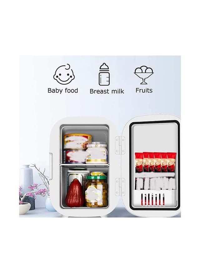 ثلاجة صغيرة للسيارة بسعة 6 ليتر Mini Fridge Dual Use Small Refrigerator Car/Home Cooler Warmer - Cool baby - 156414