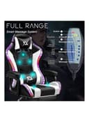 كرسي قيمنق مع اضاءة ليد و سبيكر بلوتوث ومساج LED Light Gaming Chair With Bluetooth Speaker Multicolour - Cool baby