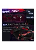 كرسي قيمنق مع اضاءة ليد و سبيكر بلوتوث ومساج LED Light Gaming Chair With Bluetooth Speaker Multicolour - Cool baby