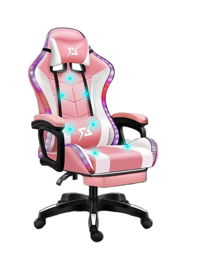 Cool Baby LED Light Gaming Chair With Bluetooth Speaker, Lumbar Support & Adjustable Back Bench Multicolour