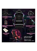 Cool Baby LED Light Gaming Chair With Bluetooth Speaker, Lumbar Support & Adjustable Back Bench Multicolour