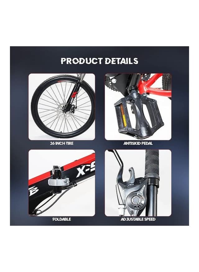 دراجة هوائية للكبار ورياضية (سيكل) 26" - احمر Cool Baby - Folding Bike