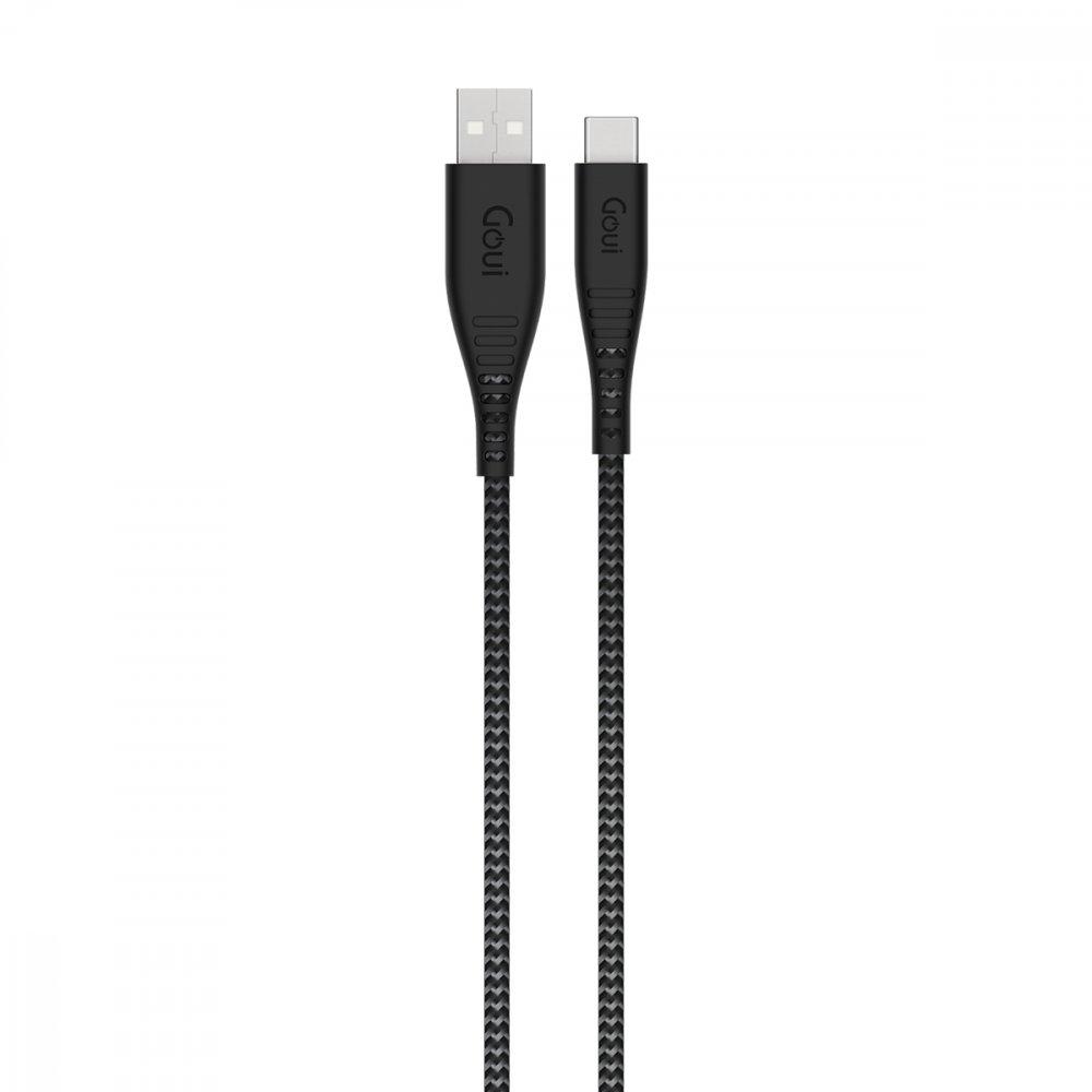 قوي كيبل شحن Type C الى USB بطول 1.5 متر - أسود Goui - FLEX Type C-USB A Cable