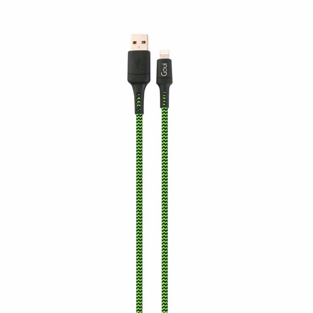 كيبل شحن ايفون قوي أخضر Goui - iPhone Cable Plus USB to Lightning