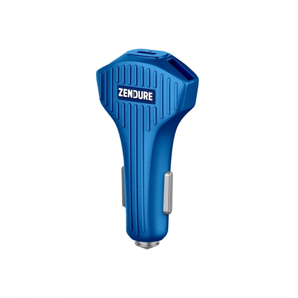 Zendure - A-Series 36W 3-Port Car Charger Blue