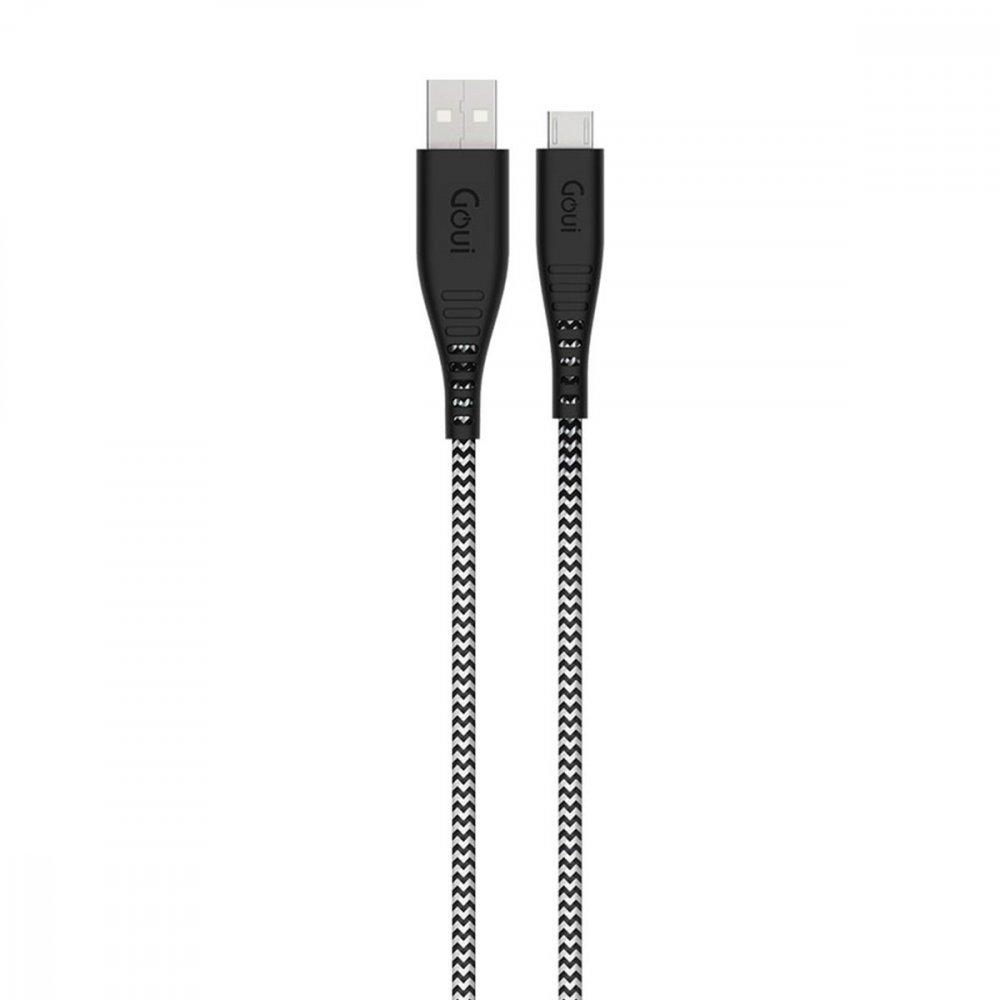 كيبل شحن Micro USB بطول متر ونصف - رمادي Goui - FLEX Micro Cable