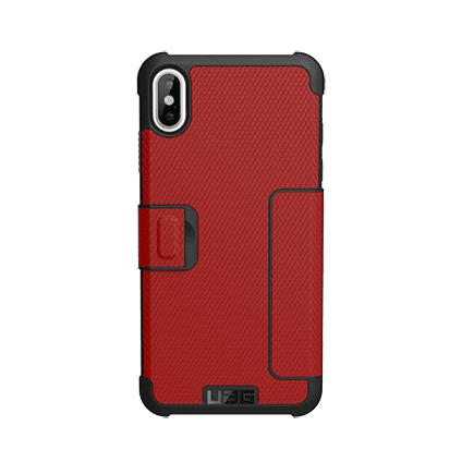 كفر موبايل بحماية 360 درجة لون أحمر  METROPOLIS iPhone XS Max Case - UAG - SW1hZ2U6MzMxNzU2