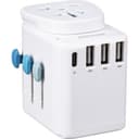 شاحن السفر بخمس منافذ بقوة 12 واط لون أبيض Passport Pro World Travel Adapter & PD - Zendure