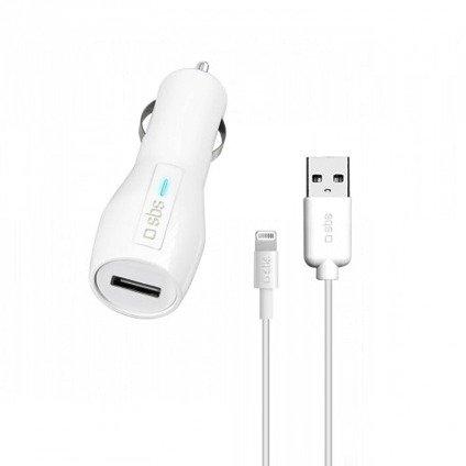 SBS - Car Charger + Lightning Cable