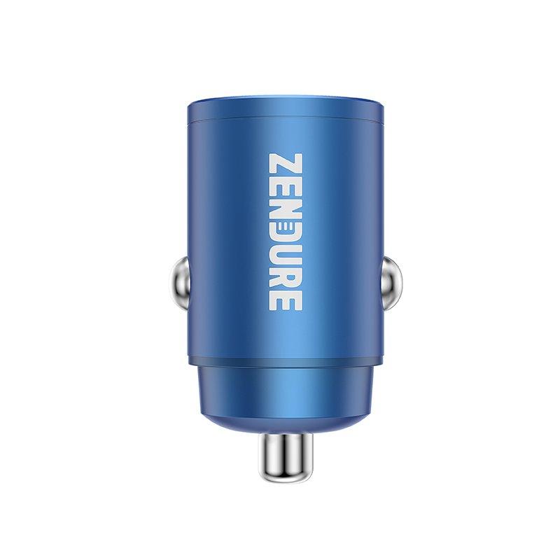 شاحن سيارة زندور بقوة 30 واط لون أزرق 2Port Invisible Car Charger with 30W PD - Zendure