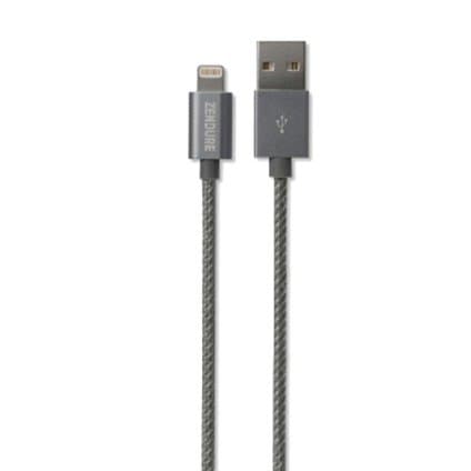 كيبل شحن ايفون من USB الى Lightning لون رمادي 8Pin USB Cable 30cm - Zendure