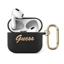 كفر أيربودز 3 مع الشعار المعدني "أسود" | Guess PU Saffiano Case with Script Metal Logo for Airpods 3 - 286696