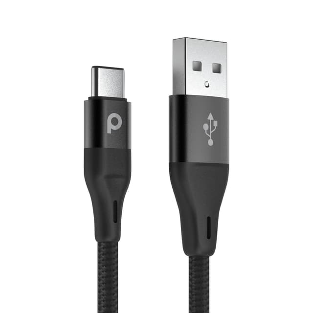وصلة شاحن تايب سي 2.2 متر أسود بورودو Porodo Black 2.2M Type-C Cable