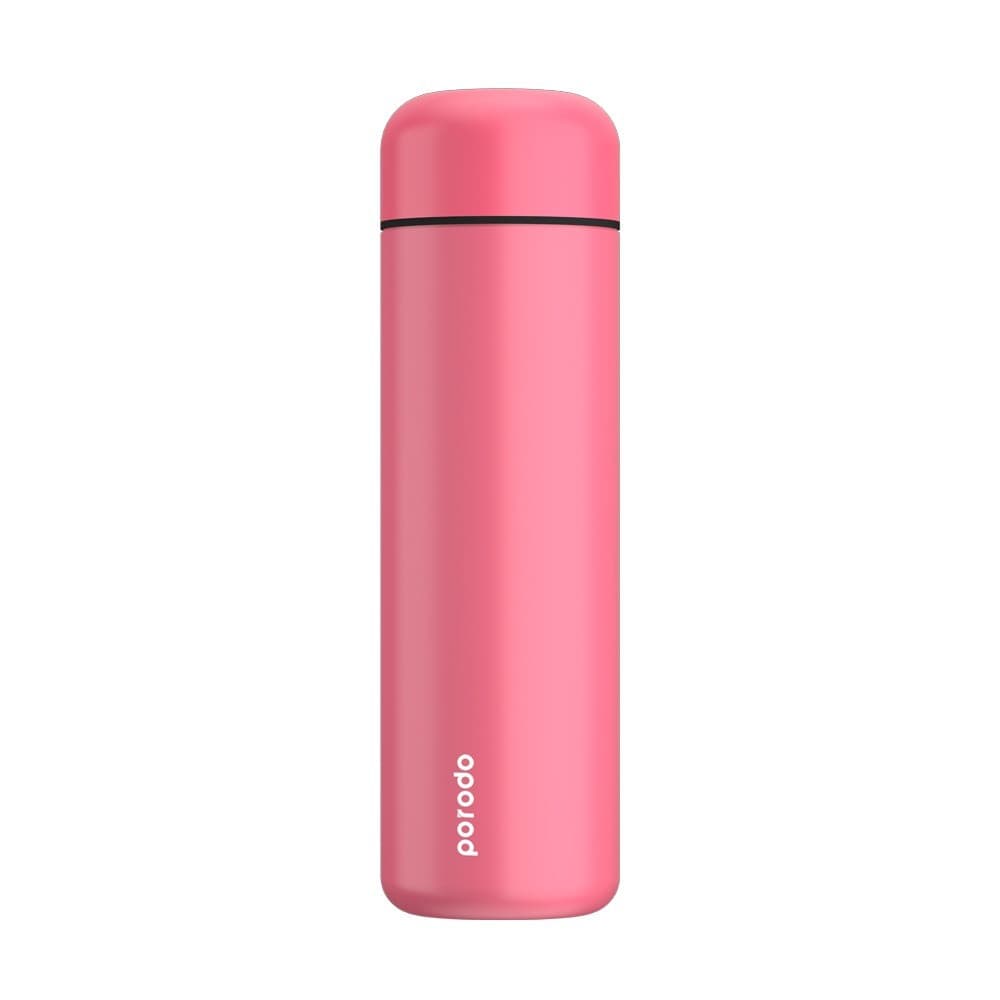 مطارة ماء ذكية حافظة للبرودة والسخونة بسعة 500 مللي أحمر | Porodo Smart Water Bottle with Temperature Indicator