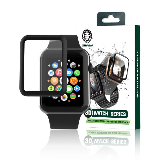 لصاقة حماية لشاشة Apple Watch 4/5 بمقاس 45 مم أسود | Green 3D HD Glass Screen Protector - 286421